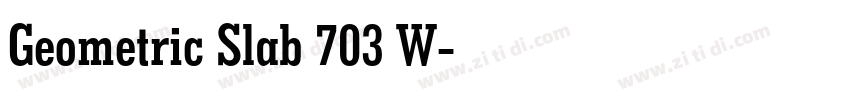 Geometric Slab 703 W字体转换